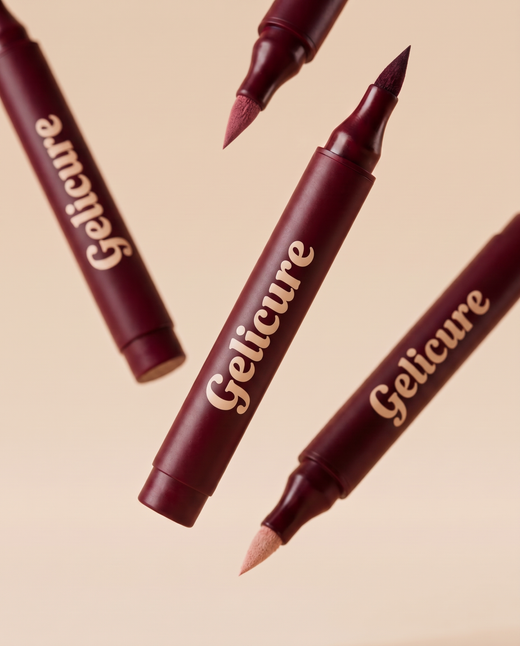 Gelicure pens in a makeup pouch