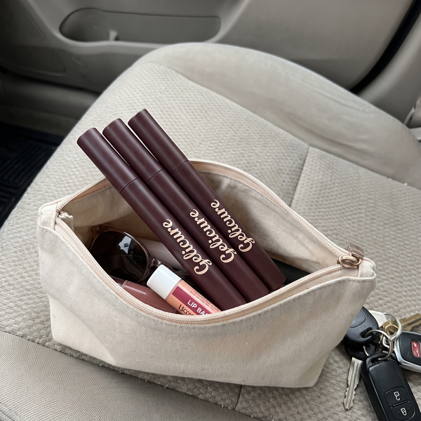 Gelicure pens in a makeup pouch