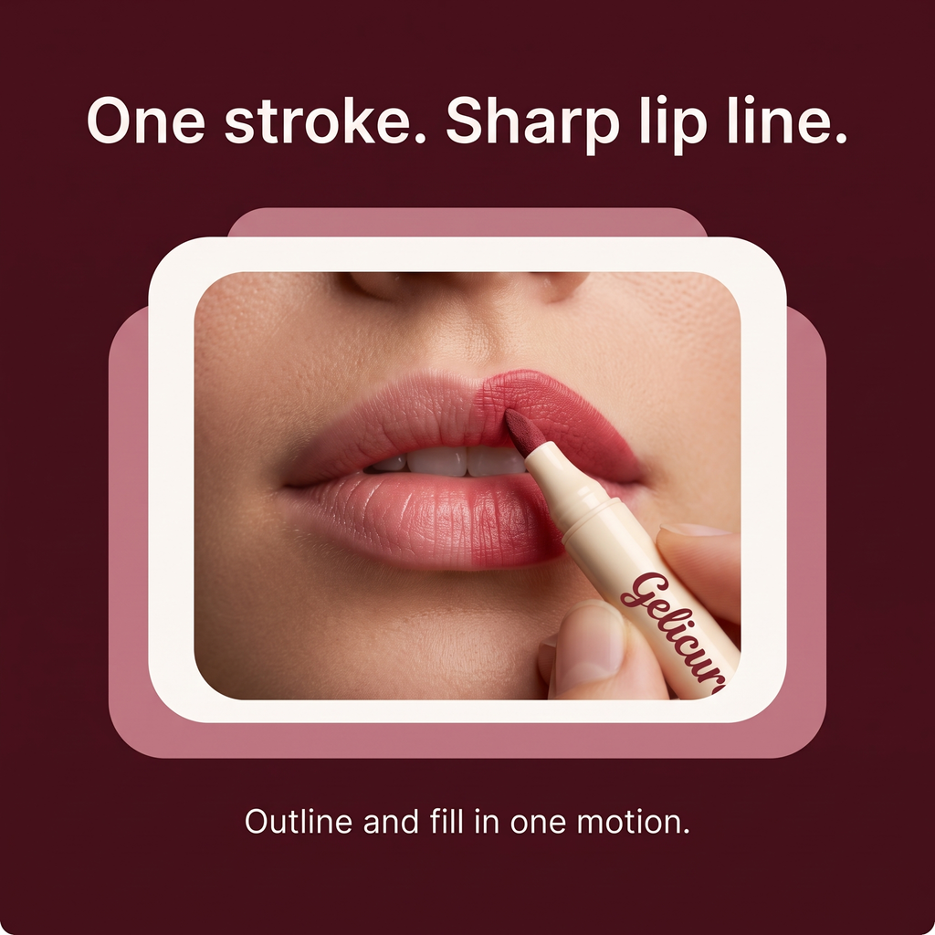 Gelicure Lip Pen: one stroke, sharp lip line