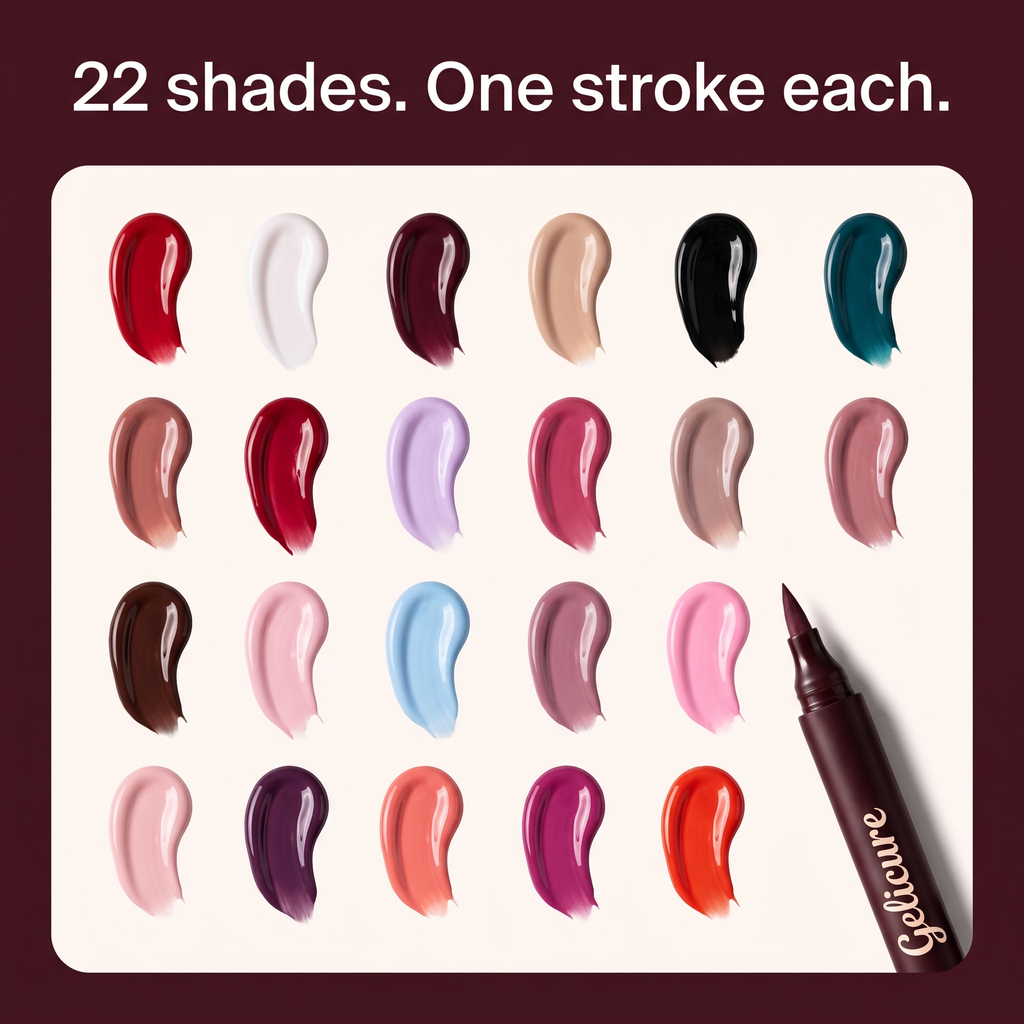 Gelicure Nail Pen: all 22 shades