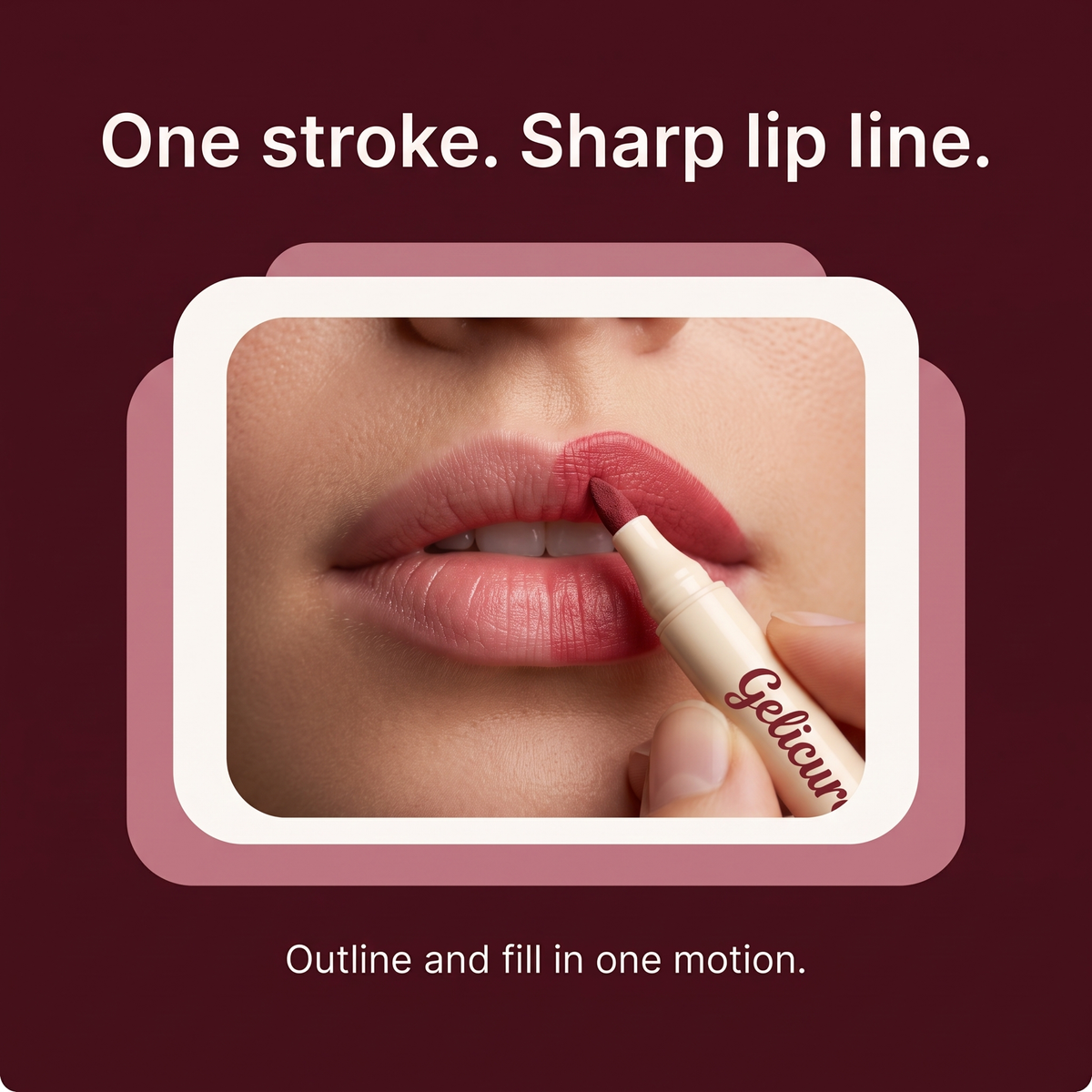 Gelicure Lip Pen: one stroke, sharp lip line