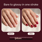 Gelicure Nail Pen before and after on natural nails