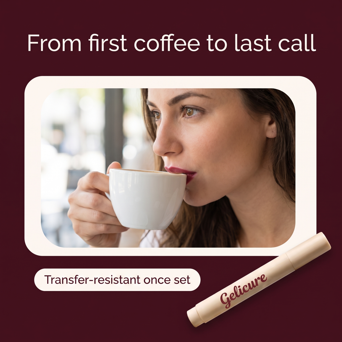 Gelicure Lip Pen: transfer-resistant once set
